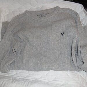 American Eagle Mens Thermal Shirt Gray Size Small